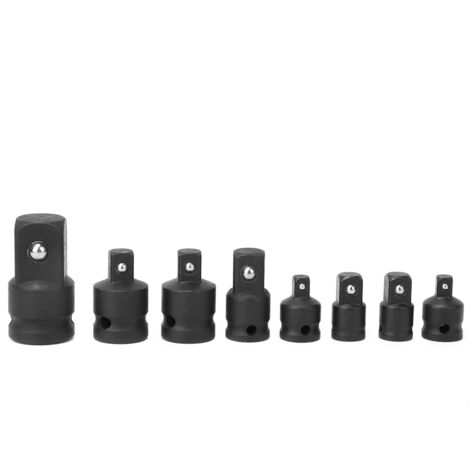 Eosnow Ensemble de convertisseur de clé à chocs CRV de réducteur d'adaptateur de prise noire de 8 pièces (1/7)