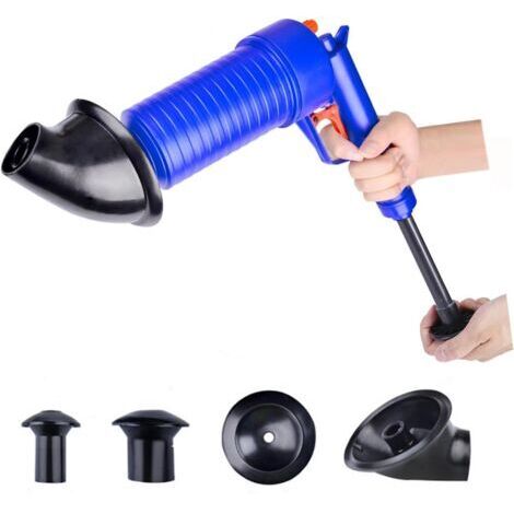 Sollbry – Déboucheur chimique de canalisation – Pression jusqu'à 3,5 bar – 4 embouts pour toilettes, éviers, baignoires – Écologique, sans produits chimiques (1/5)