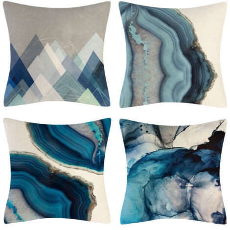 Sollbry Housse de Coussin, Housse Coussin 45x45cm Lot de 4 Housses de Coussin Taie d'oreiller Décoratif Canapé pour Chambre, Canapé, Chaise, Lit,Jardin (1/5)
