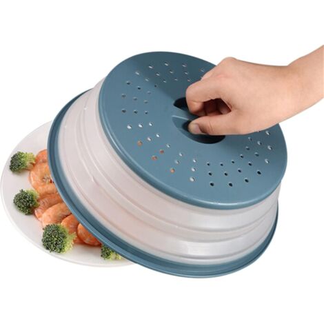 Sollbry Couvercle anti-éclaboussures pour micro-ondes, couvercle pliable multifonction pour micro-ondes pour aliments, couvercle anti-éclaboussures pour micro-ondes, passe au lave-vaisselle (26,5 cm, (1/5)