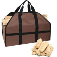 Large Firewood Basket for Firewood - 600D Oxford Waterproof Foldable Firewood Storage Bag with Handle, Multifunction Firewood Storage Bag, Carry Bag