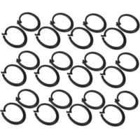 BUNTHAUS 30 Pièces Plastic Curtain Hooks for Roman Blinds Drapery Ring Eyelets Multipurpose Hanging Clips for Windows Gazebo Curtains.