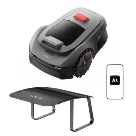 MOVA ViAX 250 Kit – Robot tagliaerba fino a 250 m², autonomia 50 min, AI UltraEyes™, percorso a U, garage incluso