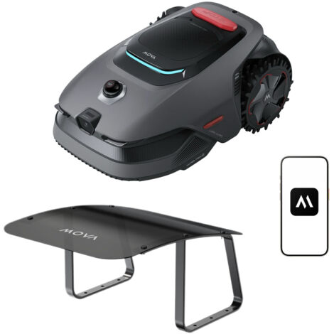 MOVA LiDAX Ultra 1600 Kit – Robot tagliaerba con LiDAR 3D AI 360°, mappatura automatica, rifinitura dei bordi fino a 5 cm, garage incluso