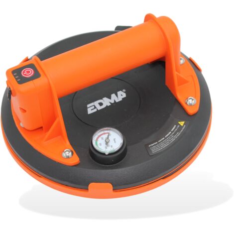Edma – Ventouse sur batterie électrique – Charge max 130 kg – Pression automatique - Manomètre intégré – 269455