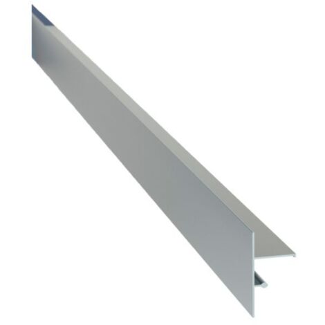 Jouplast – Profilé de finition clipsable pour terrasse sur plots – Aluminium laqué gris – Résistant aux intempéries – Installation rapide et simple (1/2)