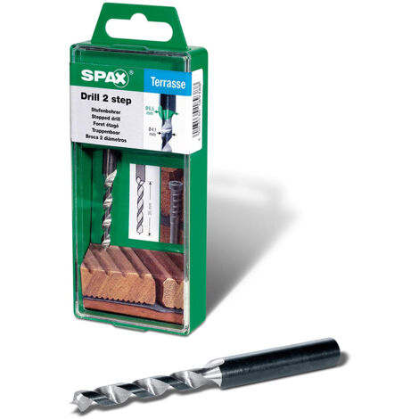 Spax – Foret étagé 4,1 à 6,5 mm – Pré-perçage et fraisage pour lames de terrasse en bois – Longueur utile 35 mm – Acier pour installation rapide