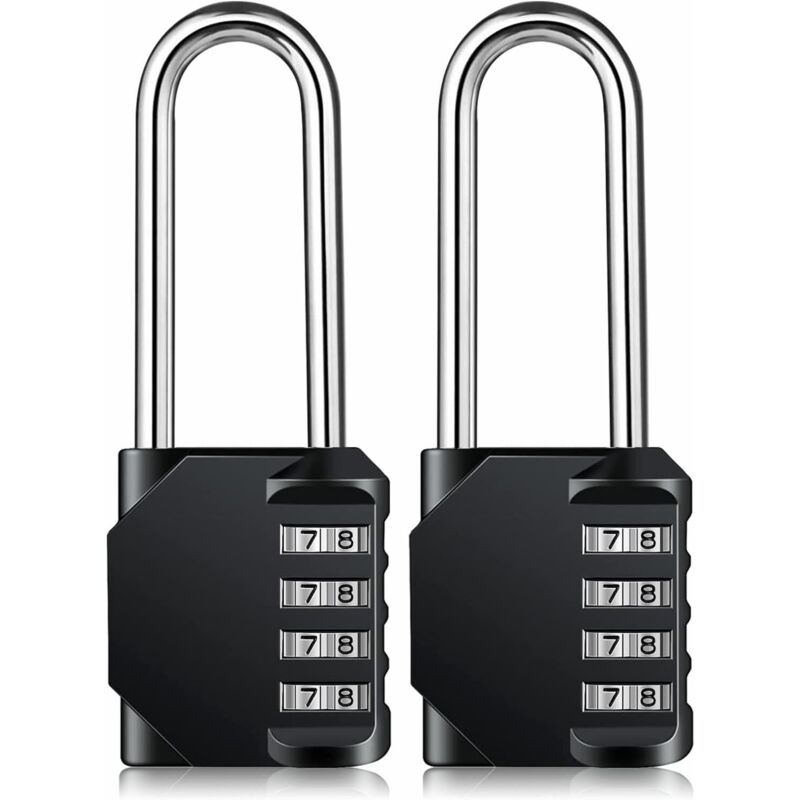 NIVAOBI Cadenas à Combinaison 4 Chiffres 120mm - Verrou Porte Extérieur Résistant Intempéries, Idéal Abri Jardin Garage Clôture