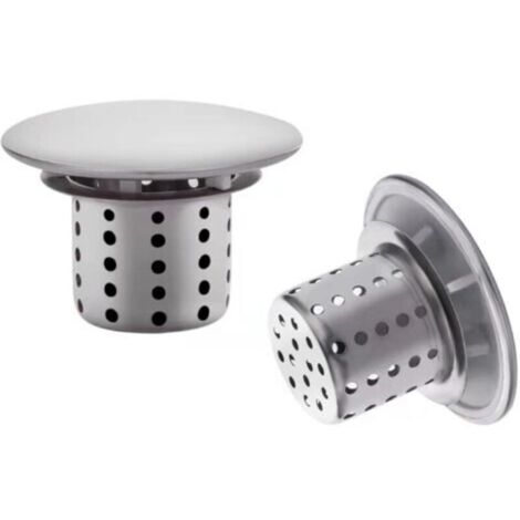 Filtre à Baignoire, 4 cm Attrape Cheveux Douche Filtre, 2 Pcs Drain Hair Catcher Inoxydable pour Évier de Bain Lavabo, Filtre Baignoire