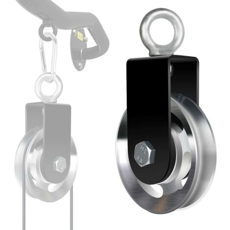 Serbia – Poulie de levage 90mm – Alliage d'aluminium – Roue rotative 360° – Charge maximale pour systèmes de gymnastique et applications industrielles