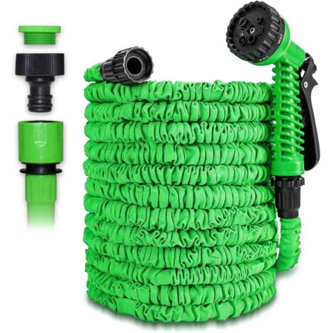 Tuyau d'arrosage, Tuyau d'arrosage flexible et extensible Tuyau d'arrosage rétractable (175FT) vert, (1/5)