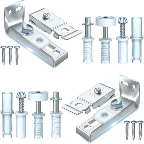 Kit de réparation de matériel- Lot de 2 pièces de rechange pour portes,un pivot de 3/8", une roue de guidage de 7/8", pour porte de poche pliante, porte accordéon, porte de grange (1/5)