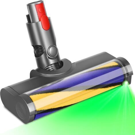 Brosse pour Dyson V10 V11 V15 V7 V8 Tête de Brosse à Rouleau pour Dyson Aspirateur Accessoires Pièces Détachées avec Lumières LED Turbo Brosse Nettoyage pour Sols Durs (1/4)