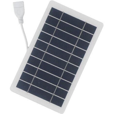Chargeur solaire portable 2W 5V avec USB - Usage extérieur, Charge rapide de téléphone, Mini chargeur solaire pour randonnée et voyage (1/5)