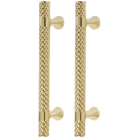 Ccykxa – Poignée de meuble dorée 6 pièces – Alliage de zinc imperméable – Entraxe 128 mm – Pour armoires et tiroirs – Vis M4 fournies (1/5)