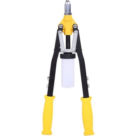 CCYKXA Pince à Riveter Professionnelle, Riveteuse Pneumatique Acier épais en Forme de U Pince a Rivet Pop avec 5 Nez de Rivets 3,2 à 6,4 mm (1/5)