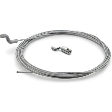 CCYKXA Câble de Gaz Souple Ø1.5 mm avec Embout Z et Serre-câble en Z Longueur 2.5m Accélérateur Carburateur Poignée Réparation pour Tondeuse Débroussailleuse Motoculteur Jardin (1 câble)