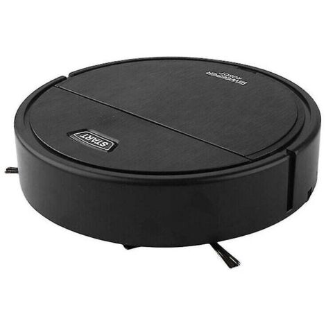 Aspirateur robot 3 en 1, pour poils d'animaux, sols durs et tapis - noir