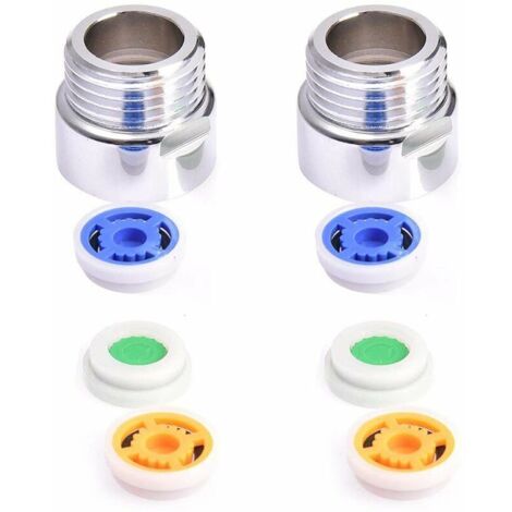 Ahlsen – Réducteur de débit d'eau pour douche – Lot de 2 pièces – Cuivre – Débit réglable 4/7/9 l/min – Compatible 95% des robinets
