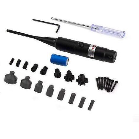 Calibrateur laser rouge, calibrateur en alliage d'aluminium, calibrateur laser sans rotation avec 18 adaptateurs, dispositif de visée transfrontalière.