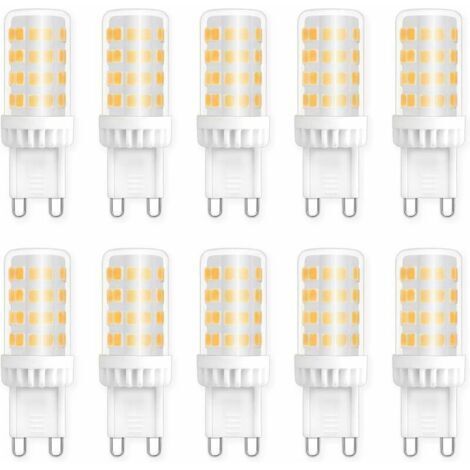 Ampoules LED G9 5W, Equivalente 40W 50W Halogène Lumière, 450LM, Blanc Neutre 4000K, AC 220V, Culot G9 Standard, économie d'énergie, pour Ceiling Lighting, Kitchen, Chambre, Salon, Pack de 10..DEBUNS (1/5)