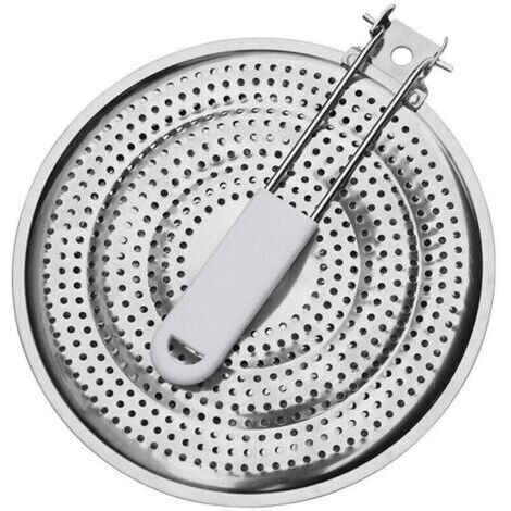 Debuns – Diffuseur de chaleur en acier inoxydable 21 cm – Pour plaque de cuisson gaz – Répartition optimale de la chaleur – Durable et efficace (1/5)