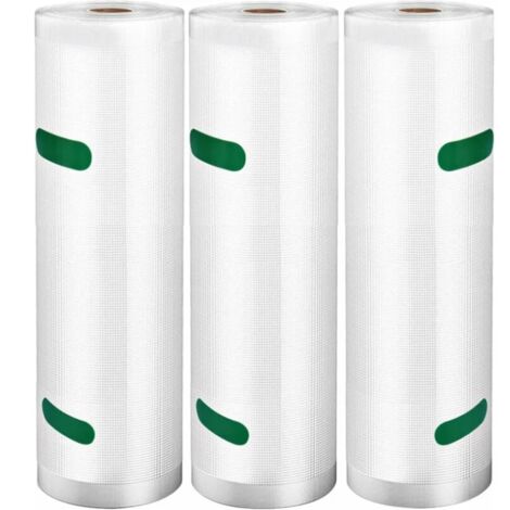 KZQ – Sacs sous vide alimentaire 3 rouleaux 20 cm x 500 cm – Résistance à la chaleur 250℉ – Réutilisables et compatibles micro-ondes - VIDE 20 X (1/5)