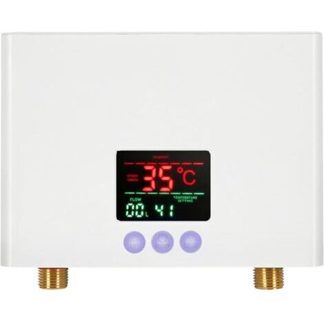 Mini chauffe eau instantané electrique,Chauffe-eau instantané,petit chauffe-eau instantané avec affichage de la température LED,chauffe-eau cuisine 220V,chauffe eau instantané electrique douche 3KW