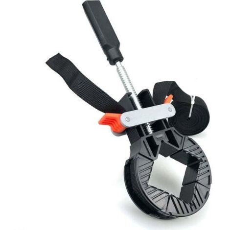 Presse à Cadre 4 Coins, 4m de Cadre Réglable,Angle de sangle multifonctionnel,Outils de menuiserie pour tiroirs à cadres photo (Noir)