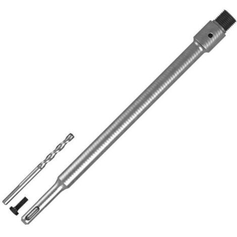 SDS PLUS - Extension de tige pour couronnes de forage - Tige d'extension SDS Plus de 400 mm pour carotteuse - Tige d'extension de foret, foret de centrage et vis de support