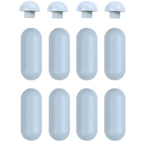 Amortisseur Universel WC,12 PCS Tampons pour abattant de WC,Tampon Universel pour Siège de Toilette Kit D'amortisseurs,Abattant WC Tampon de Remplacement de Toilette Pour la maison,le bureau etg