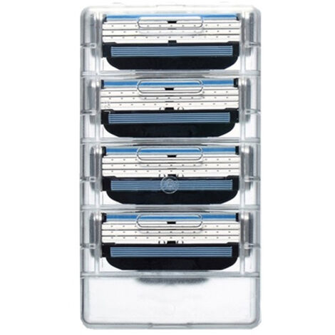 Lot de 4 lames de rasoir de rechange pour Gillette Make - 3 lames