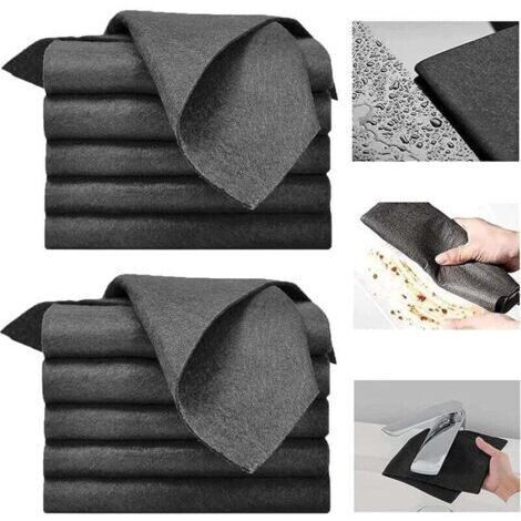 10pcs chiffon de nettoyage magique épaissi, chiffon en microfibre, chiffon de nettoyage ultra absorbant réutilisable, Chiffon, microfibre et lingette 30cm