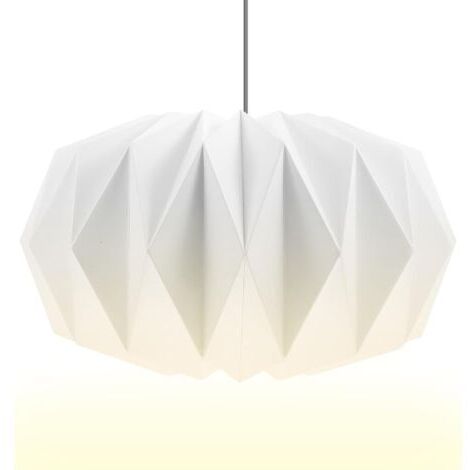 Abat-jour en papier design : abat-jour nordique pliable en papier créatif, abat-jour décoratif, lanterne en papier, moderne, pour suspension - Ø 43 cm (1/5)