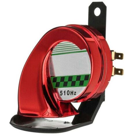Universel voiture moto moto camion bateau 130DB électrique fort escargot Air klaxon sirène étanche 12V rouge - rouge - rouge (1/5)