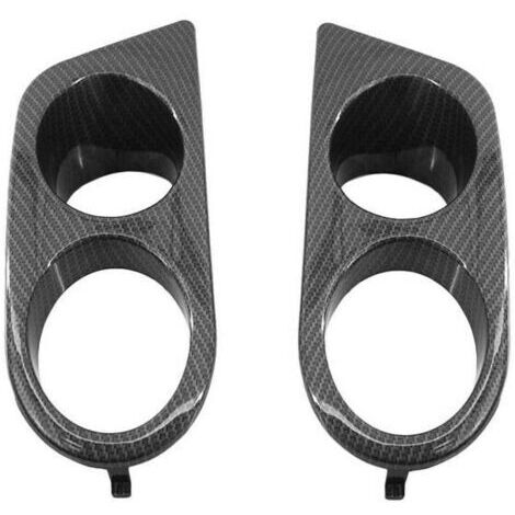 Ham Style conduit d'air antibrouillard couvre fibre de carbone avant inférieur pare-chocs antibrouillard cadres remplacement pour BMW E46 M3 2001-2006 - Le noir (1/5)