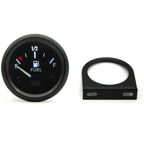 Jauge de niveau de carburant de 2 '' 52 mm, compteur de réservoir de carburant de voiture pointeur 12 V avec jauges automobiles de jante de rétroéclairage LED - Jauge de niveau de carburant uniquement