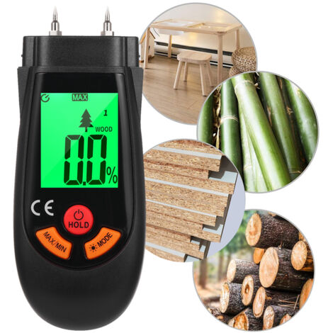Tonysa – Testeur d'humidité pour bois et matériaux – 3 modes de mesure – Écran rétroéclairé – Précision ±1% – Fonction maintien des données