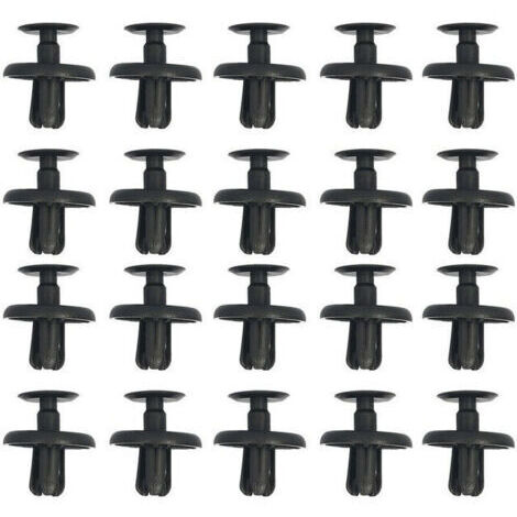 20PCS Retainer Splash Shield Clips Nylon Push Type 90467-07201 Remplacement pour Lexus Toyota - Le noir (1/5)