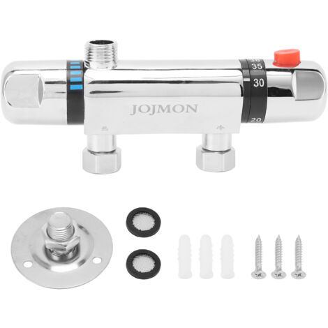 Tonysa – Mitigeur thermostatique de douche – Contrôle température 20-50°C – Sécurité 38°C – Installation rapide – Débit 1,5 m³/h