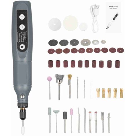 TONYSA mini perceuse électrique sans fil avec réglage à 5 vitesses, sans fil, rechargeable, kit de perceuse à main à étau, Applicable à bricolage, bois, bijouterie