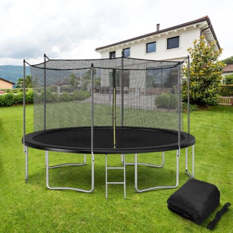 TONYSA Trampoline safety enclosure net, made of PE, replacement part for trampoline flex net, for 6-pole round frame trampolines (1/5)