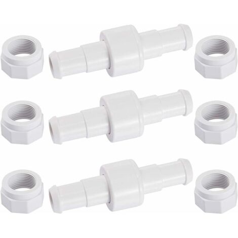 CHOYCLIT D20 Lot de 3 Raccords Rotatifs pour Tuyau D'arrosage avec 6 Embouts D15 Compatibles avec Zodiac Polaris 180 280 380 Robot Nettoyeur Piscine