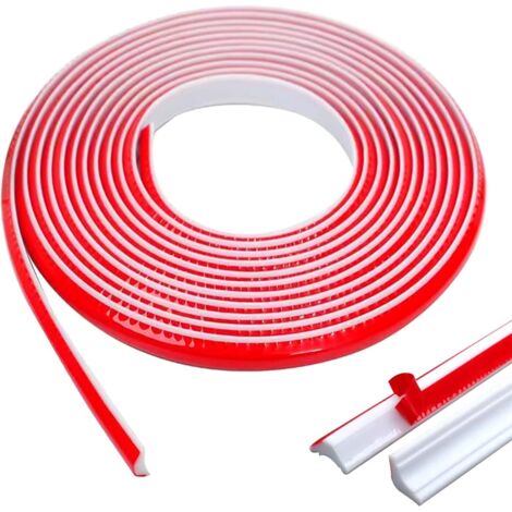 10m Moulures Flexibles Auto-adhésives, Blanc Bandeau de Finition de Cuisine pour Moulure Plafond, Bords de Murs (12 x 9 mm) (Blanc) (1/5)
