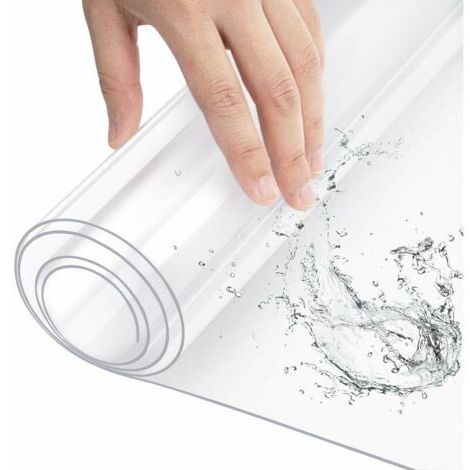 Nappe transparente en PVC imperméable – Épaisseur 1mm – Protection contre rayures et taches – Dimensions 90x160cm