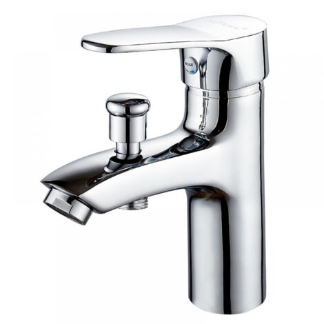 Roleader – Mitigeur de baignoire monotrou – Alliage métallique avec limiteur de température – Clapet anti-retour intégré – Installation simple