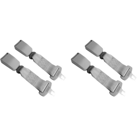 Ceintures de sécurité Lot de4 rallonges de ceinture de sécurité de voiture universelles Sangle d'extension de ceinture de sécurité réglable 23cmgris 4pcs 36CM-Gris(Car Seat Belt Extender)