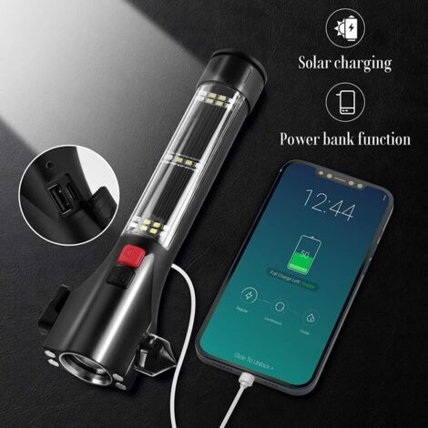 Lampe de poche à énergie solaire – Lampe de travail LED