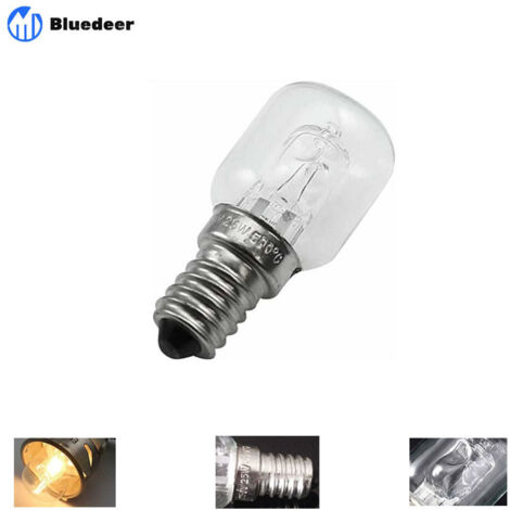 Bluedeer – Ampoule halogène E14 25W 220V haute température 500°C – Verre et métal – Pour fours et applications industrielles – Lot de 2 (1/5)