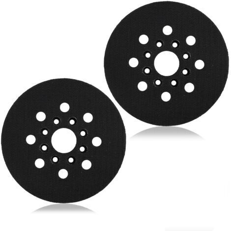 2pcs 125 mm Plateau De Ponçage, Plateau Ponceuse, Compatible Avec Pex 220 A, Gex 125-1 Ae, Pex 220 Ae, Skil 7402/7490, Remplacement Avec Système De Collecte De Poussière Efficace（Long fossé）